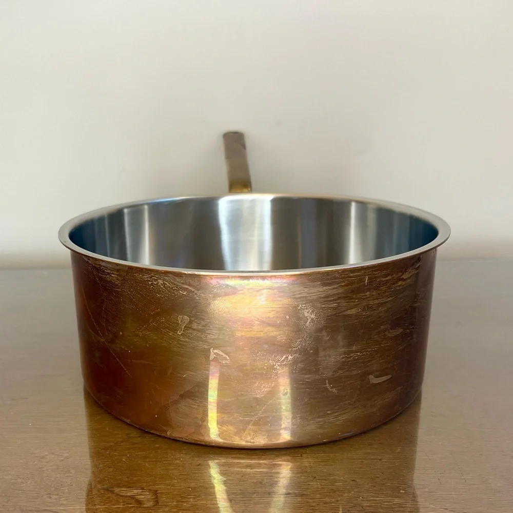 Spring Culinox 78 Copper/Stainless 4-quart Saucepan, 1970s Vintage, Switzerland - Picture 5 of 16